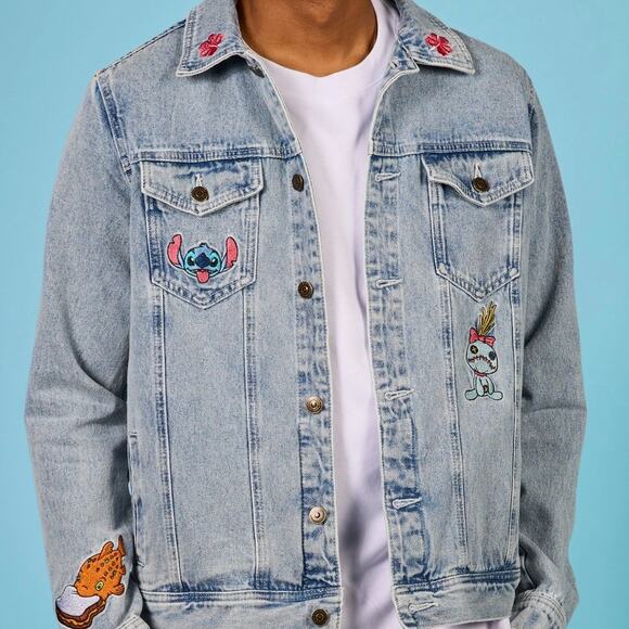 Cakeworthy Disney Lilo Stitch Denim Jacket Scrump Pudge Large - Picture 3 of 12